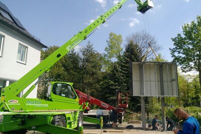 Teleskoplader MERLO Roto im Einsatz